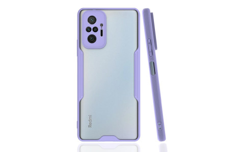 Newface Xiaomi Redmi Note 10 Pro Kılıf Platin Silikon - Lila