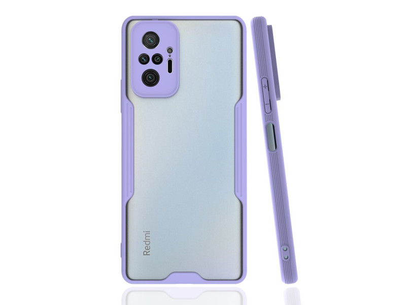 Newface Xiaomi Redmi Note 10 Pro Kılıf Platin Silikon - Lila