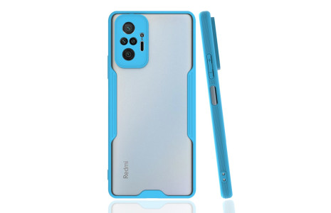 Newface Xiaomi Redmi Note 10 Pro Kılıf Platin Silikon - Mavi