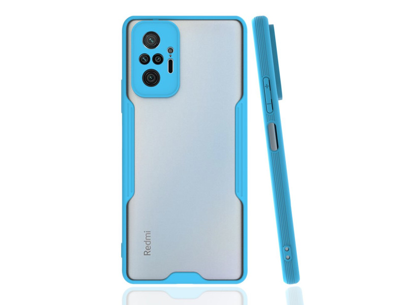 Newface Xiaomi Redmi Note 10 Pro Kılıf Platin Silikon - Mavi
