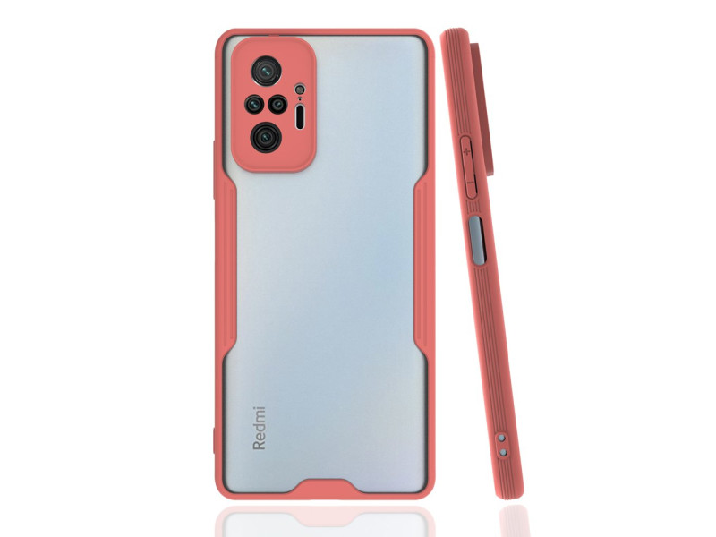 Newface Xiaomi Redmi Note 10 Pro Kılıf Platin Silikon - Pembe