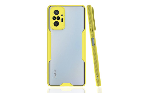 Newface Xiaomi Redmi Note 10 Pro Kılıf Platin Silikon - Sarı