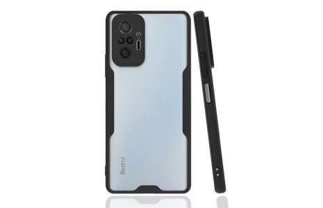 Newface Xiaomi Redmi Note 10 Pro Kılıf Platin Silikon - Siyah