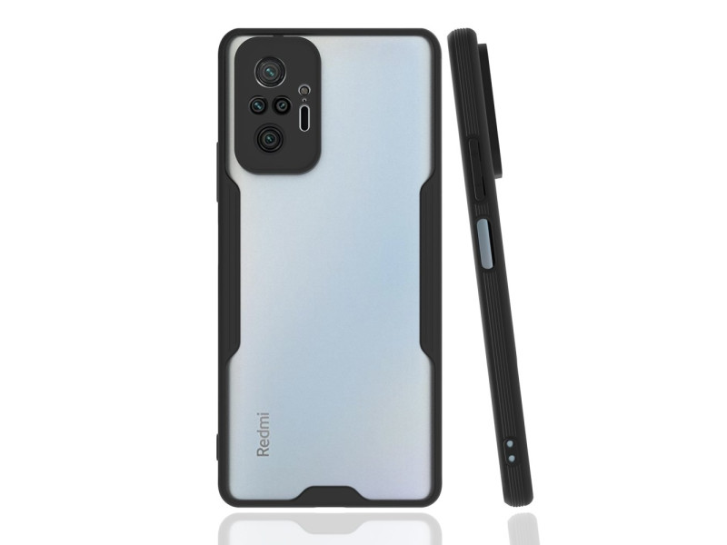 Newface Xiaomi Redmi Note 10 Pro Kılıf Platin Silikon - Siyah