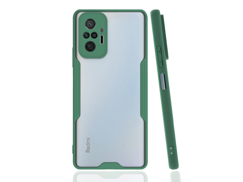 Newface Xiaomi Redmi Note 10 Pro Kılıf Platin Silikon - Yeşil