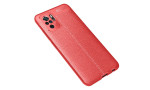 Newface Xiaomi Redmi Note 10S Kılıf Focus Derili Silikon - Kırmızı