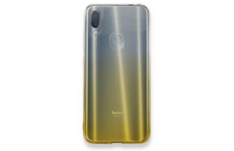 Newface Xiaomi Redmi Note 7 Kılıf Lüx Çift Renkli Silikon - Sarı