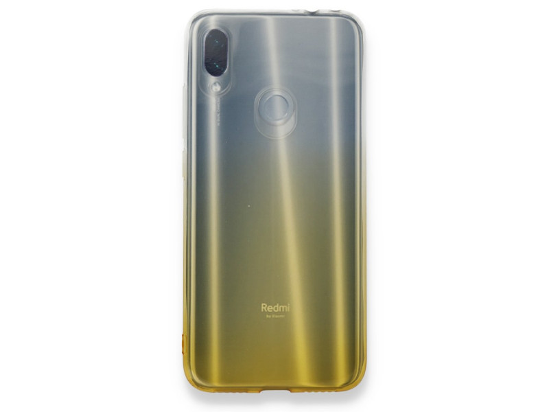 Newface Xiaomi Redmi Note 7 Kılıf Lüx Çift Renkli Silikon - Sarı