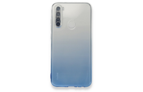 Newface Xiaomi Redmi Note 8 Kılıf Lüx Çift Renkli Silikon - Mavi