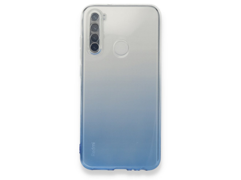 Newface Xiaomi Redmi Note 8 Kılıf Lüx Çift Renkli Silikon - Mavi