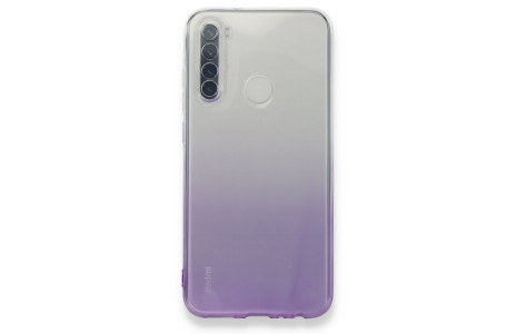 Newface Xiaomi Redmi Note 8 Kılıf Lüx Çift Renkli Silikon - Mor