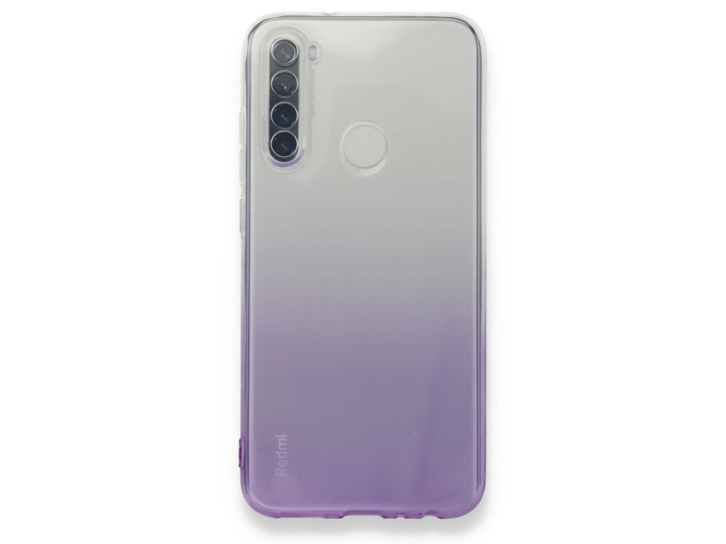 Newface Xiaomi Redmi Note 8 Kılıf Lüx Çift Renkli Silikon - Mor