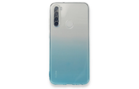 Newface Xiaomi Redmi Note 8 Kılıf Lüx Çift Renkli Silikon - Turkuaz