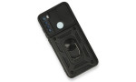 Newface Xiaomi Redmi Note 8 Kılıf Pars Lens Yüzüklü Silikon - Siyah