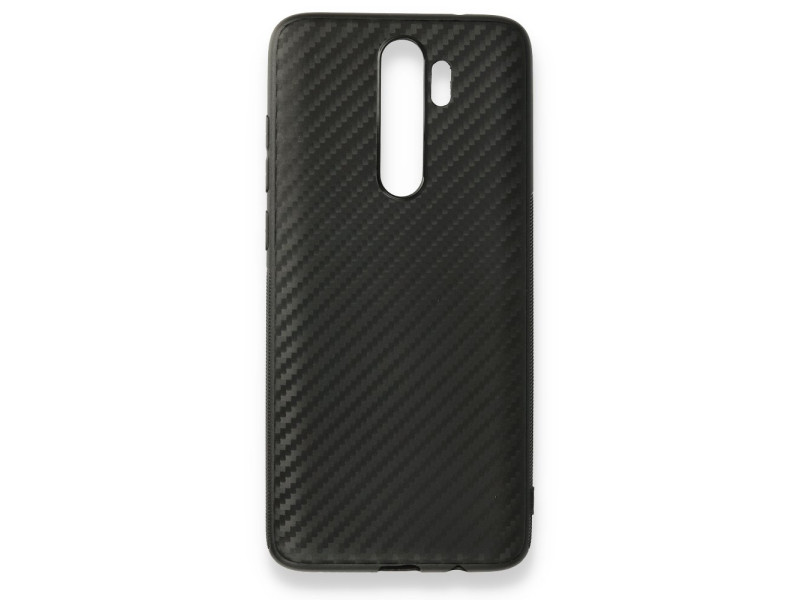Newface Xiaomi Redmi Note 8 Pro Kılıf Carbonix Silikon - Siyah