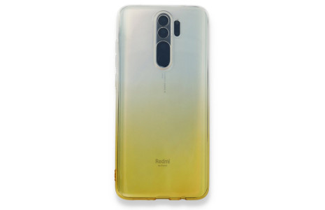 Newface Xiaomi Redmi Note 8 Pro Kılıf Lüx Çift Renkli Silikon - Sarı