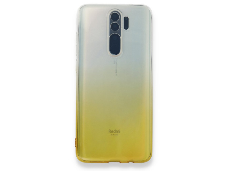 Newface Xiaomi Redmi Note 8 Pro Kılıf Lüx Çift Renkli Silikon - Sarı