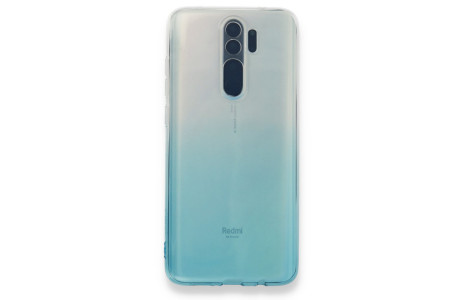 Newface Xiaomi Redmi Note 8 Pro Kılıf Lüx Çift Renkli Silikon - Turkuaz