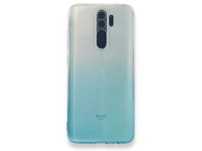 Newface Xiaomi Redmi Note 8 Pro Kılıf Lüx Çift Renkli Silikon - Turkuaz