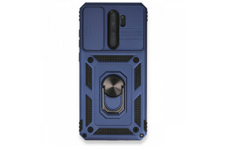 Newface Xiaomi Redmi Note 8 Pro Kılıf Pars Lens Yüzüklü Silikon - Lacivert
