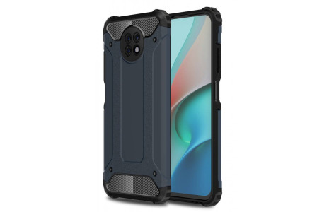 Newface Xiaomi Redmi Note 9 5G Kılıf Tank Silikon Kapak - Lacivert