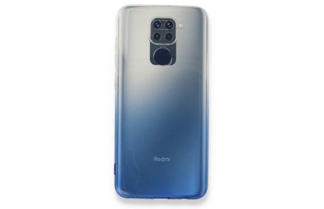 Newface Xiaomi Redmi Note 9 Kılıf Lüx Çift Renkli Silikon - Mavi