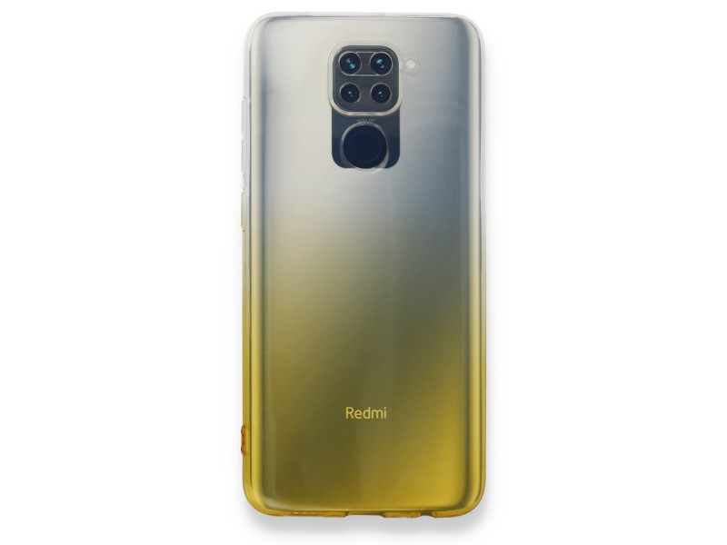 Newface Xiaomi Redmi Note 9 Kılıf Lüx Çift Renkli Silikon - Sarı