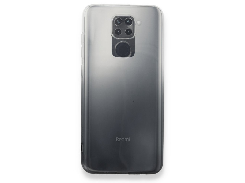 Newface Xiaomi Redmi Note 9 Kılıf Lüx Çift Renkli Silikon - Siyah