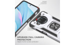 Newface Xiaomi Redmi Note 9 Pro 5G Kılıf Zegna Yüzüklü Silikon Kapak - Gümüş
