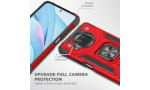 Newface Xiaomi Redmi Note 9 Pro 5G Kılıf Zegna Yüzüklü Silikon Kapak - Kırmızı