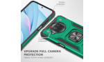 Newface Xiaomi Redmi Note 9 Pro 5G Kılıf Zegna Yüzüklü Silikon Kapak - Koyu Yeşil