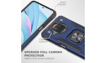 Newface Xiaomi Redmi Note 9 Pro 5G Kılıf Zegna Yüzüklü Silikon Kapak - Mavi