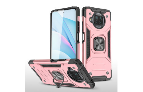 Newface Xiaomi Redmi Note 9 Pro 5G Kılıf Zegna Yüzüklü Silikon Kapak - Rose