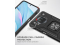 Newface Xiaomi Redmi Note 9 Pro 5G Kılıf Zegna Yüzüklü Silikon Kapak - Siyah