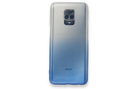 Newface Xiaomi Redmi Note 9S Kılıf Lüx Çift Renkli Silikon - Mavi