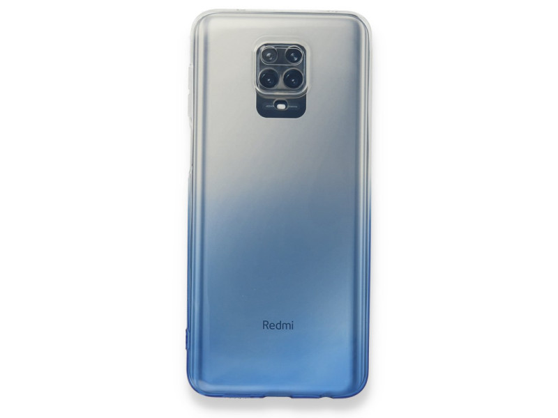 Newface Xiaomi Redmi Note 9 Pro Kılıf Lüx Çift Renkli Silikon - Mavi