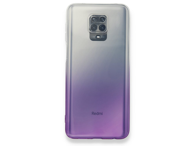 Newface Xiaomi Redmi Note 9 Pro Kılıf Lüx Çift Renkli Silikon - Mor