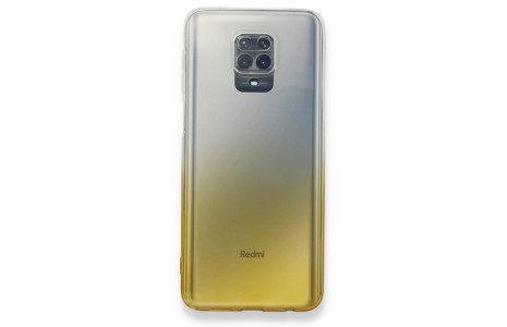 Newface Xiaomi Redmi Note 9S Kılıf Lüx Çift Renkli Silikon - Sarı