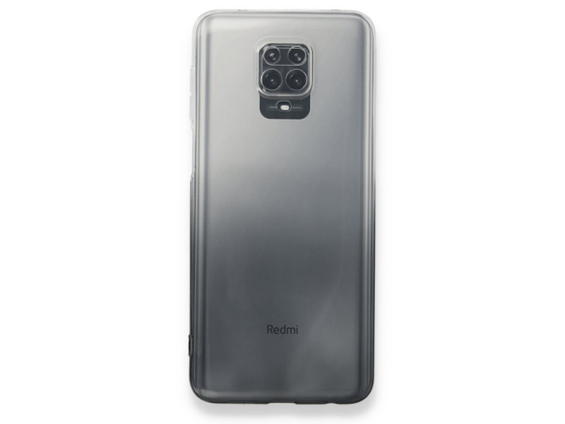 Newface Xiaomi Redmi Note 9 Pro Kılıf Lüx Çift Renkli Silikon - Siyah