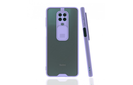 Newface Xiaomi Redmi Note 9S Kılıf Platin Kamera Koruma Silikon - Lila