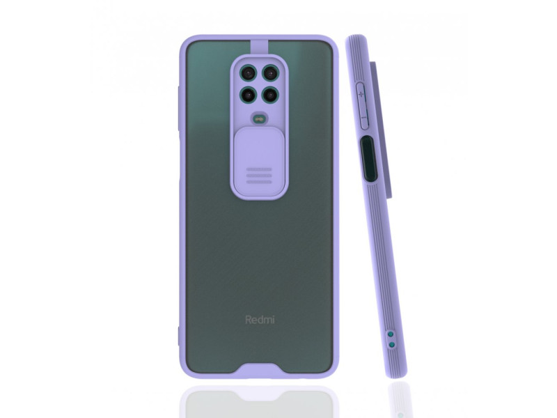 Newface Xiaomi Redmi Note 9 Pro Kılıf Platin Kamera Koruma Silikon - Lila