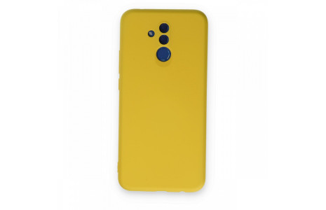 Newface Huawei Mate 20 Lite Kılıf Nano içi Kadife Silikon - Sarı