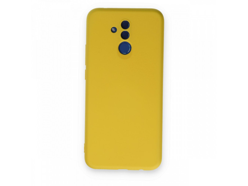 Newface Huawei Mate 20 Lite Kılıf Nano içi Kadife Silikon - Sarı