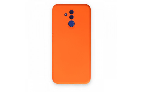 Newface Huawei Mate 20 Lite Kılıf Nano içi Kadife Silikon - Turuncu