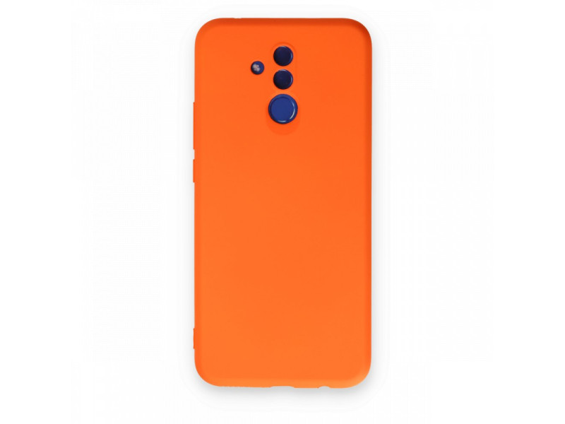 Newface Huawei Mate 20 Lite Kılıf Nano içi Kadife Silikon - Turuncu