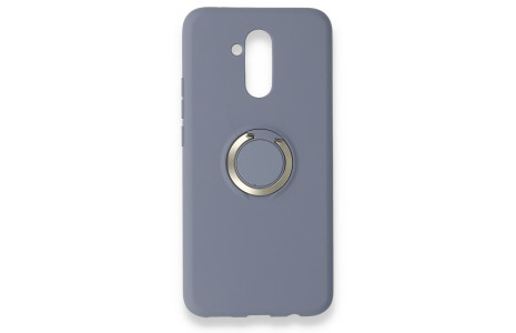 Newface Huawei Mate 20 Lite Kılıf Viktor Yüzüklü Silikon - Gri