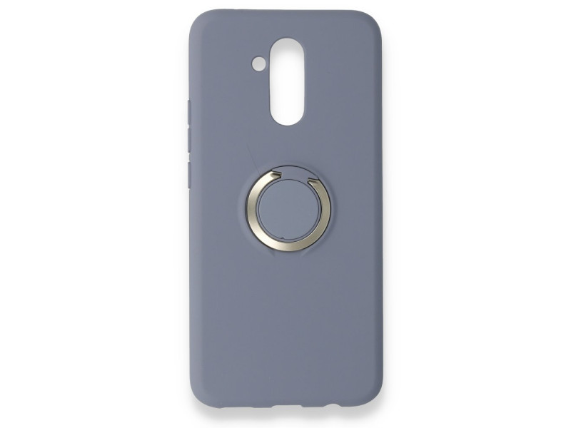 Newface Huawei Mate 20 Lite Kılıf Viktor Yüzüklü Silikon - Gri
