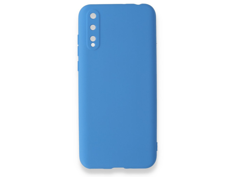 Newface Huawei P Smart S Kılıf Nano içi Kadife Silikon - Mavi