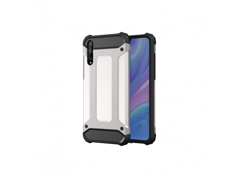 Newface Huawei P Smart S Kılıf Tank Silikon Kapak - Gümüş