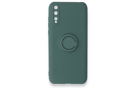 Newface Huawei P Smart S Kılıf Viktor Yüzüklü Silikon - Koyu Yeşil